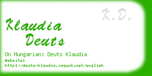 klaudia deuts business card